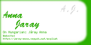 anna jaray business card